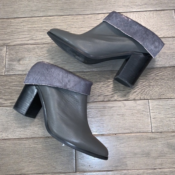 Sol Sana Calf Haired Leather Heeled Mules/Clogs - Picture 3 of 12